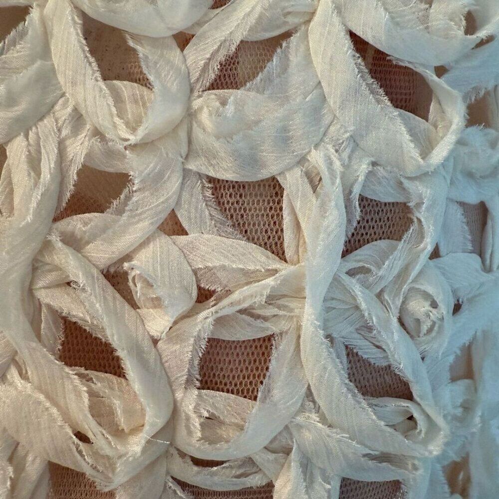 NWOT BRONX AND BANCO CASEY BEIGE MINI DRESS, wedding bridal long sleeve dress - Picture 12 of 16